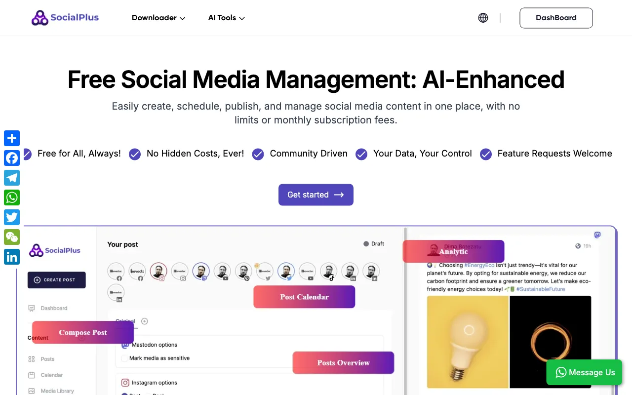 SocialPlus AI — preview screenshot