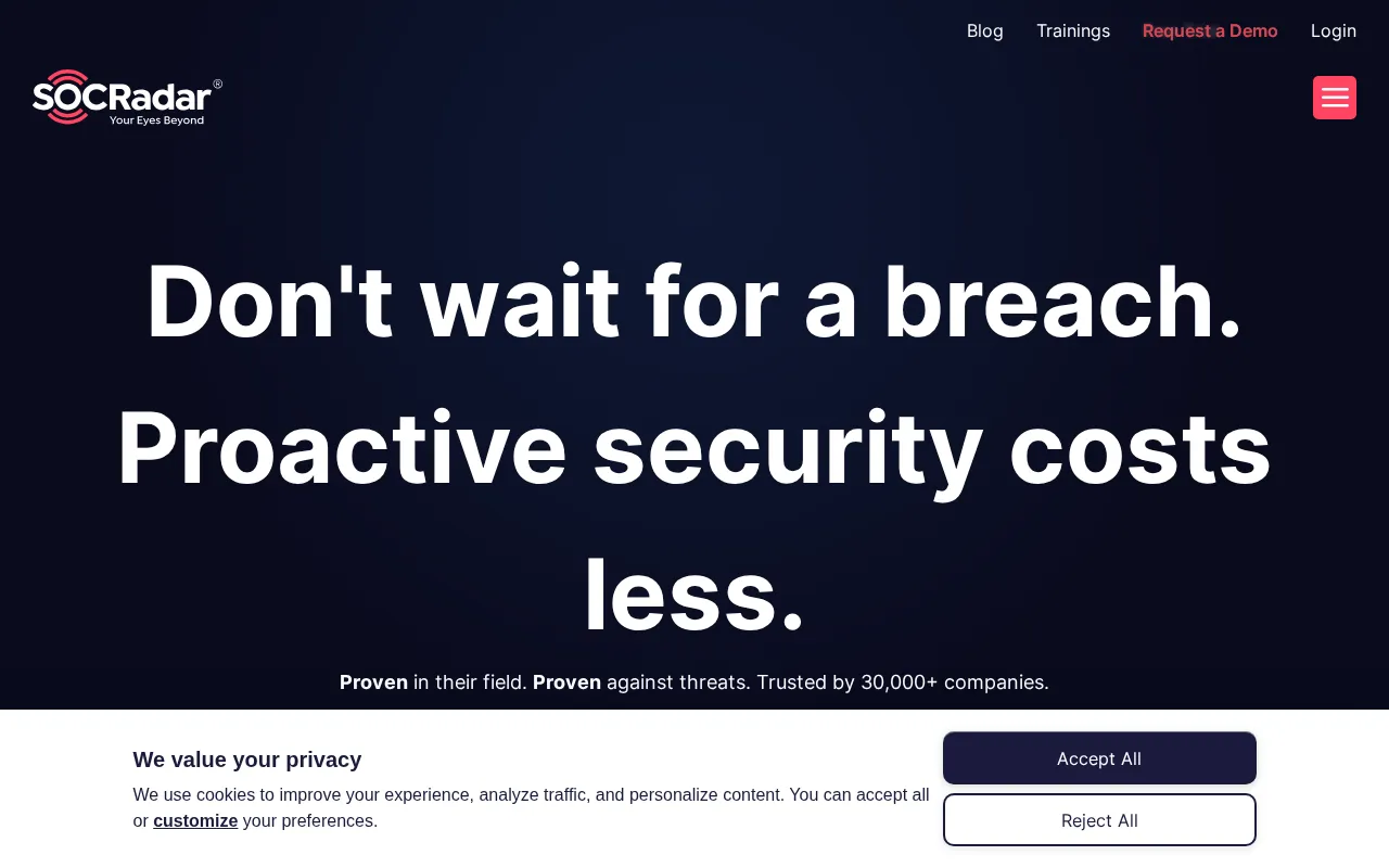 SOCRadar® Cyber Intelligence Inc. — pricing page