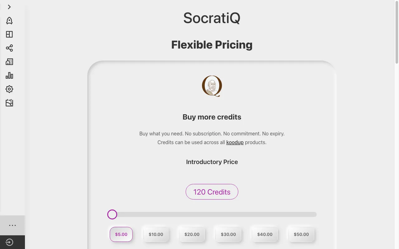 SocratiQ — pricing page
