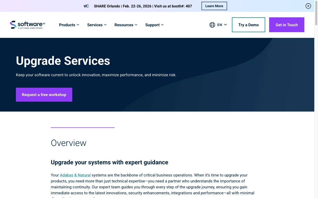 Software AG — pricing page