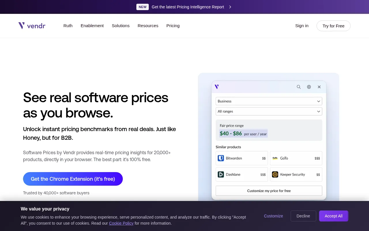 Software Prices by Vendr — preview screenshot