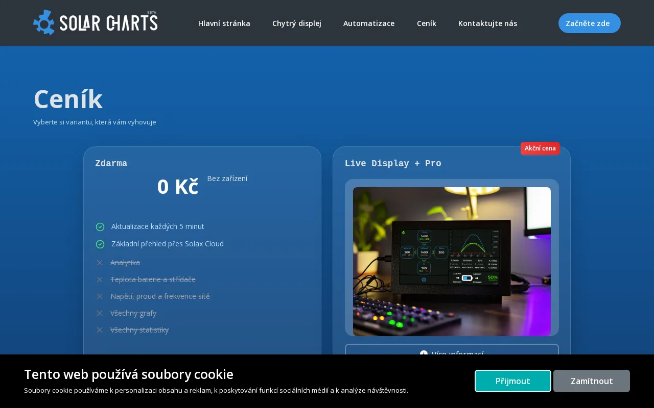 Solar Charts — pricing page