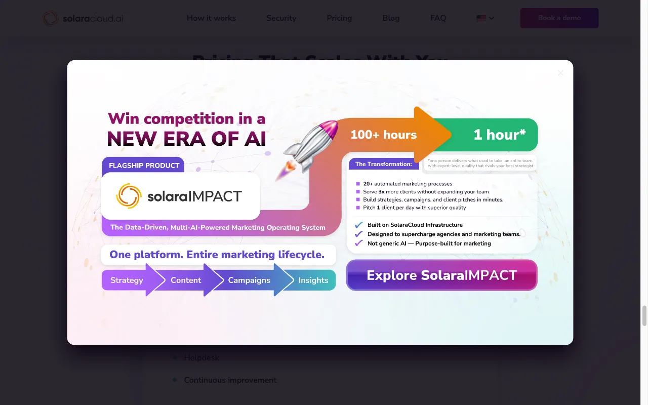 SolaraCloud.ai — pricing page