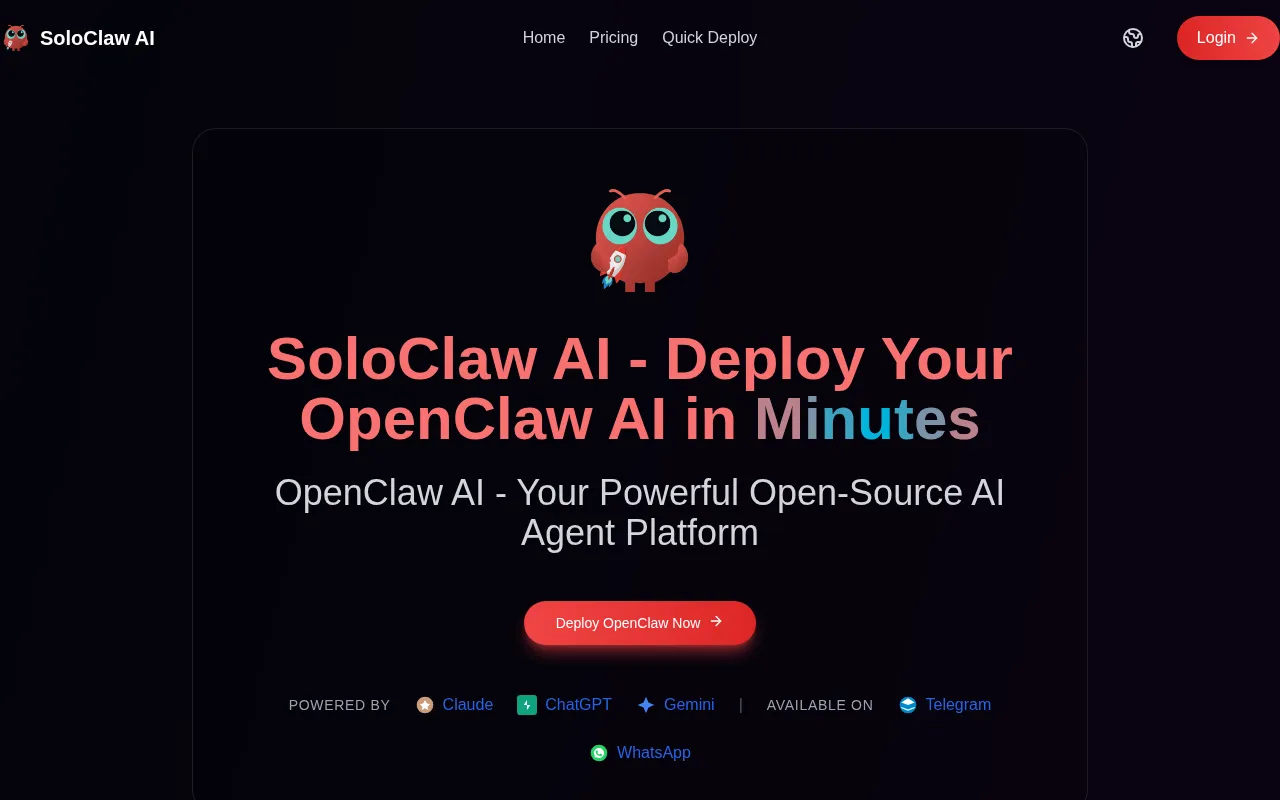 SoloClaw AI — preview screenshot