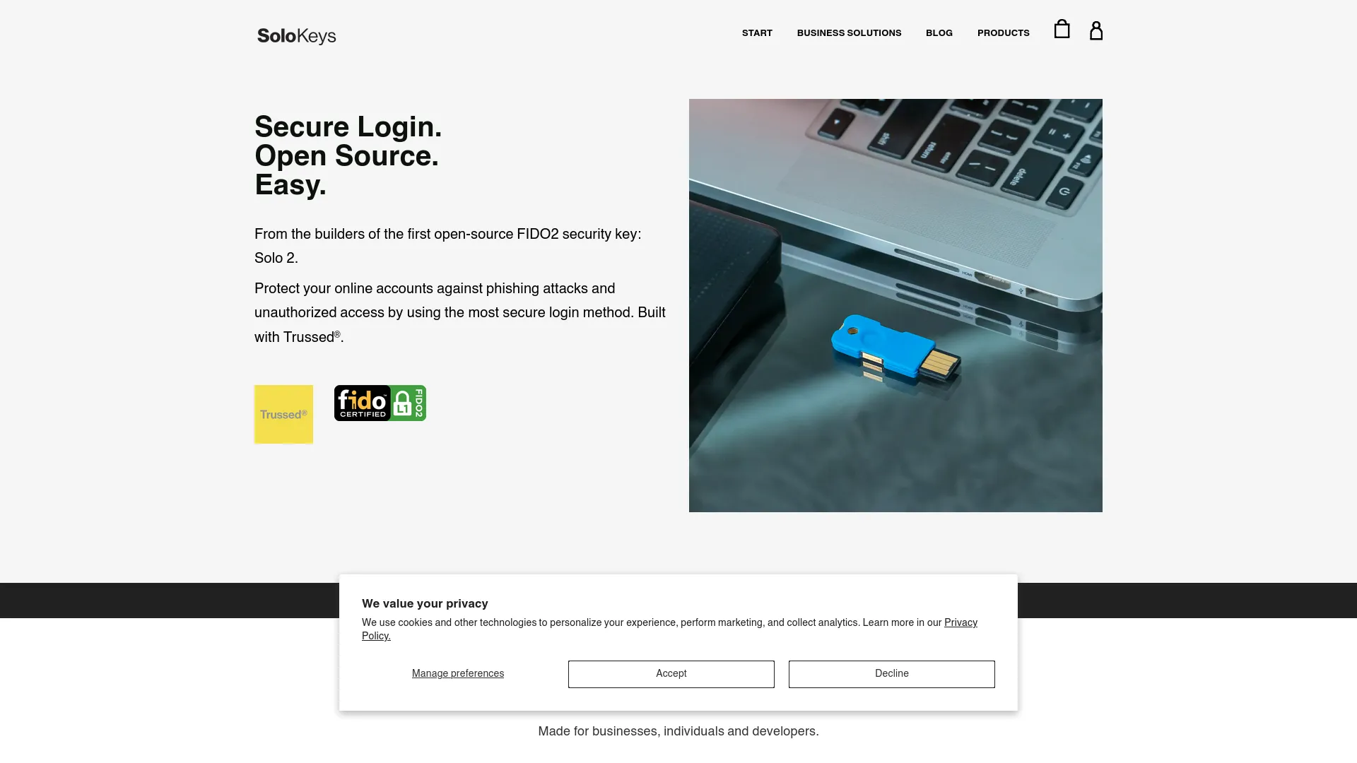 SoloKeys — preview screenshot