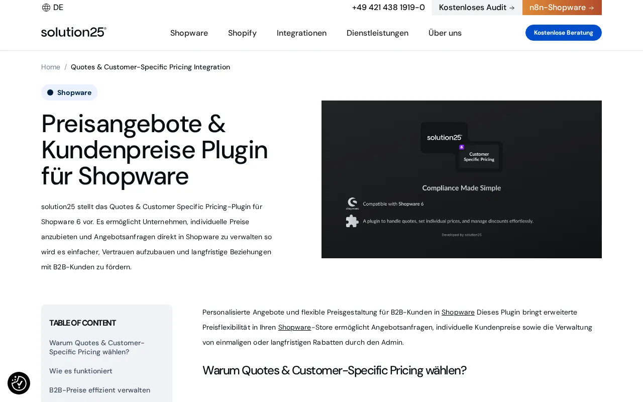 Solution25 — pricing page