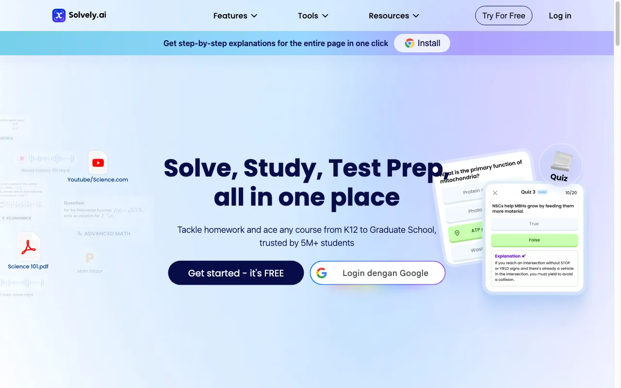 Solvely — preview screenshot