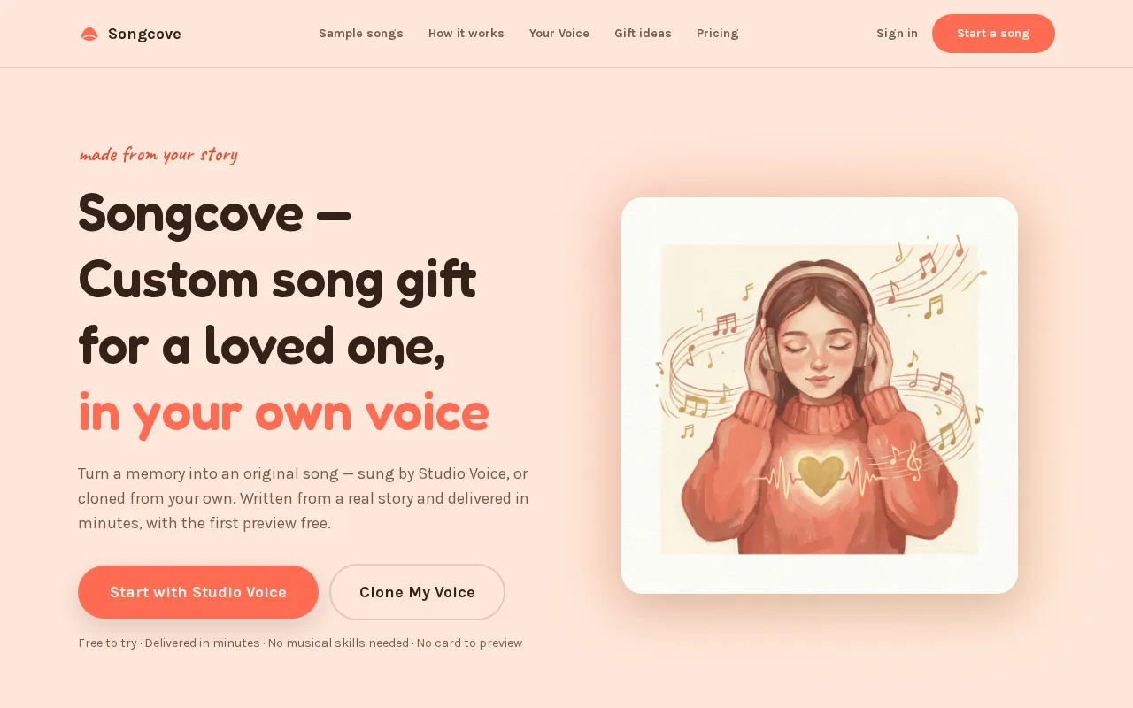 Songcove — preview screenshot