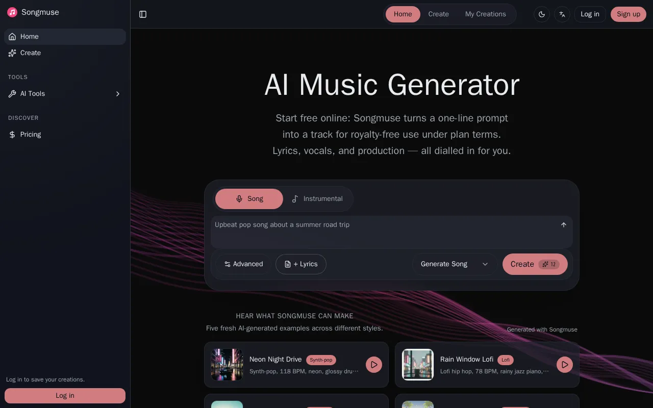 SongMuse AI — preview screenshot