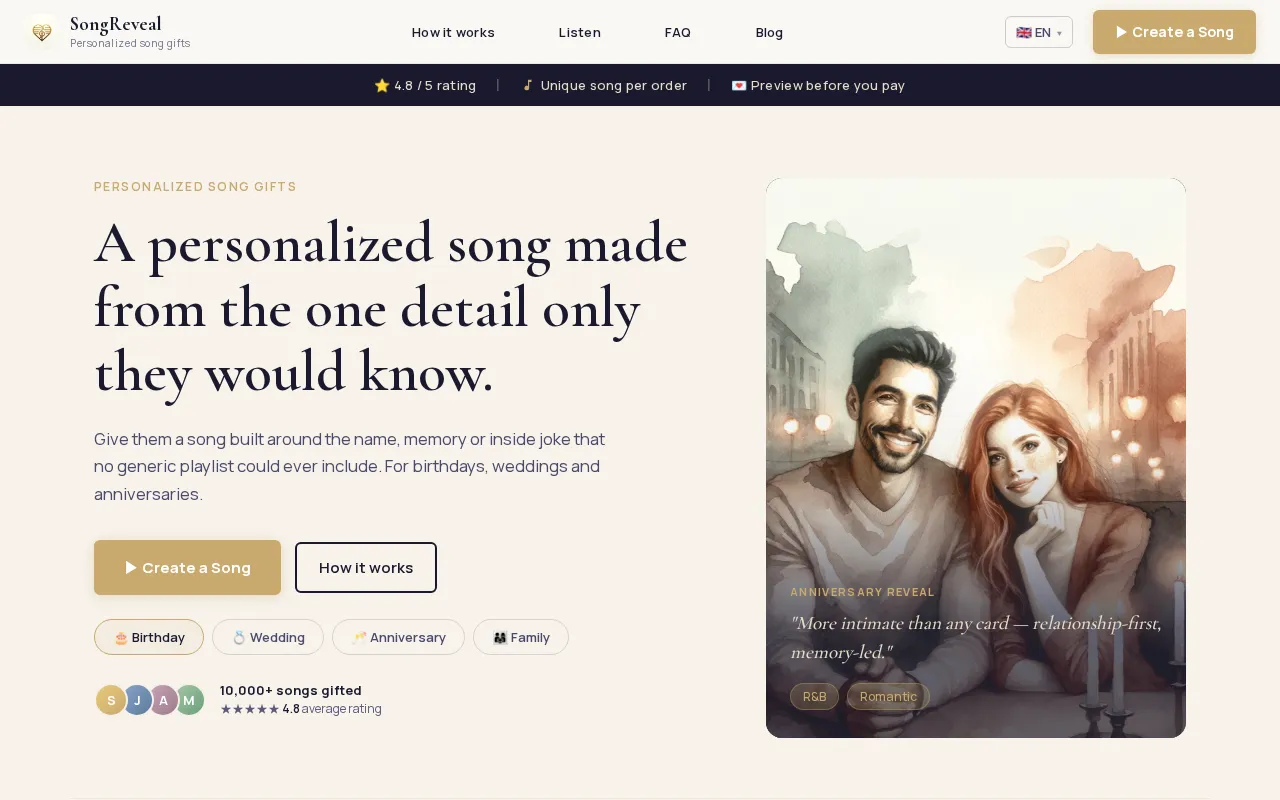 SongReveal — preview screenshot