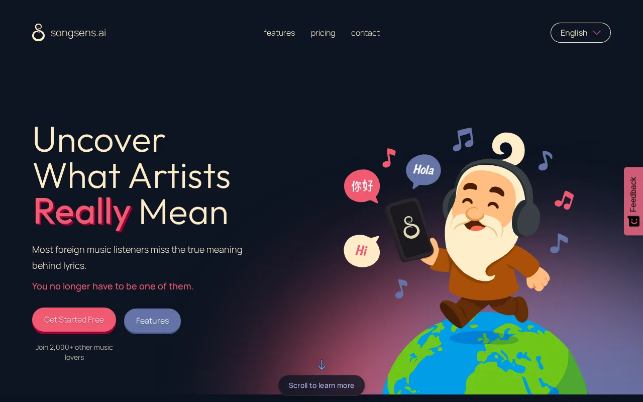 SongSens.ai — preview screenshot