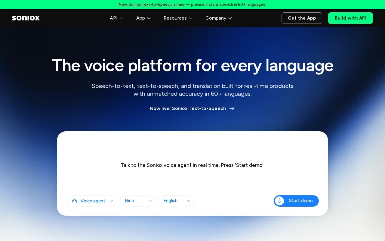 Soniox Speech-to-Text AI — preview screenshot