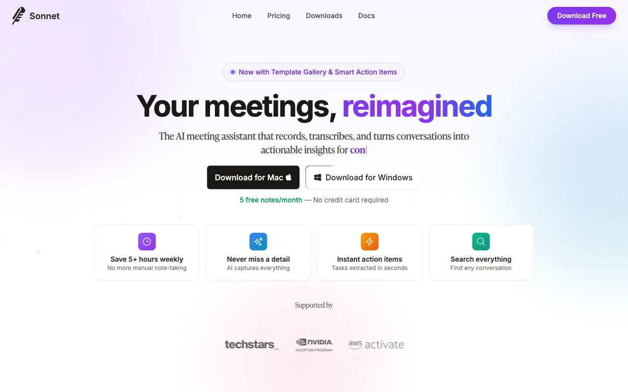 Sonnet — preview screenshot