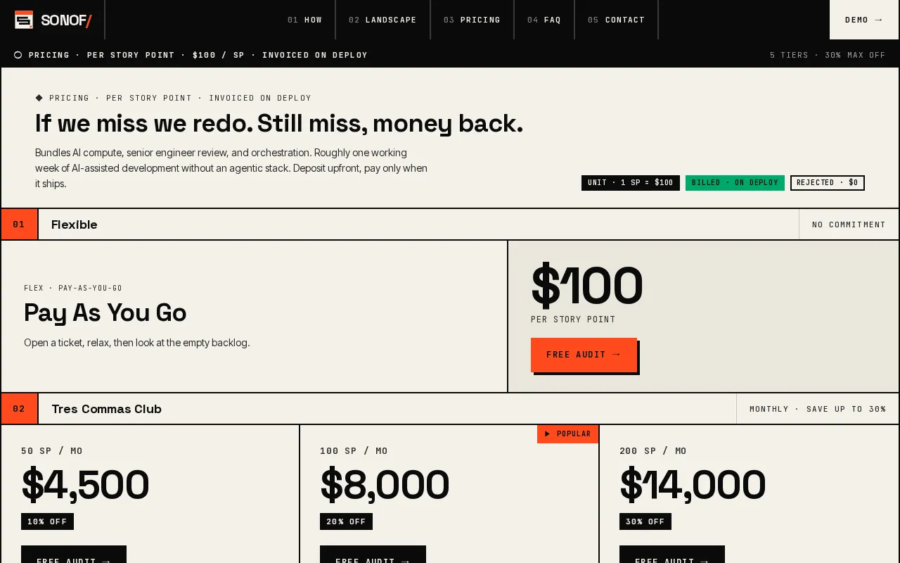 SonOf — pricing page
