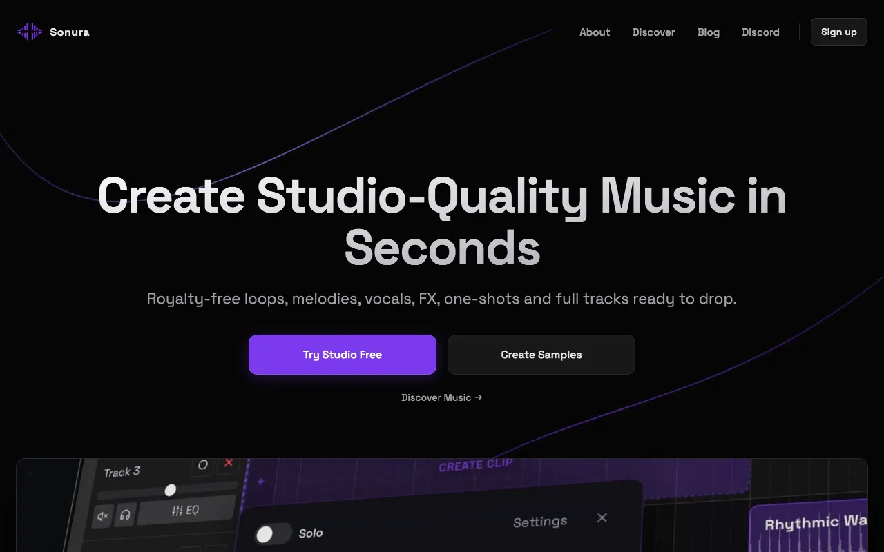 Sonura Studio — preview screenshot
