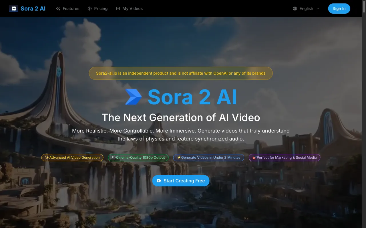 Sora 2 AI — preview screenshot
