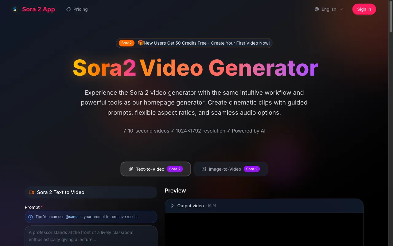 sora 2 app — preview screenshot