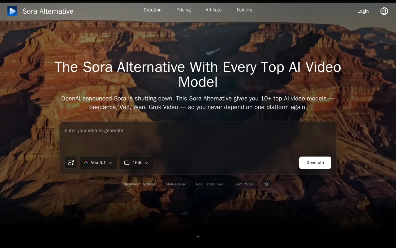 Sora Alternative — preview screenshot