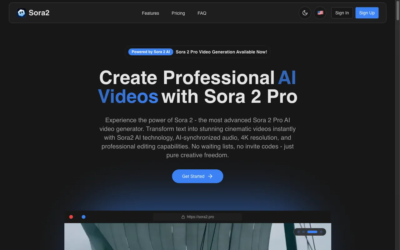 Sora2 Pro — preview screenshot