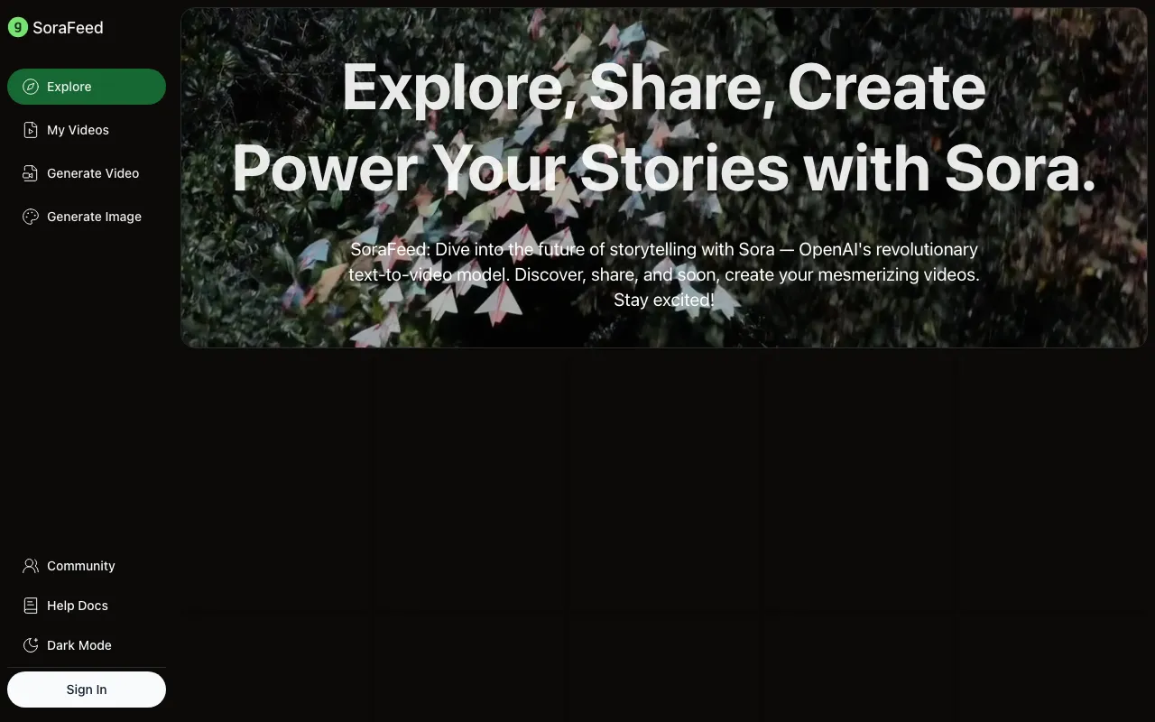 SoraFeed — preview screenshot