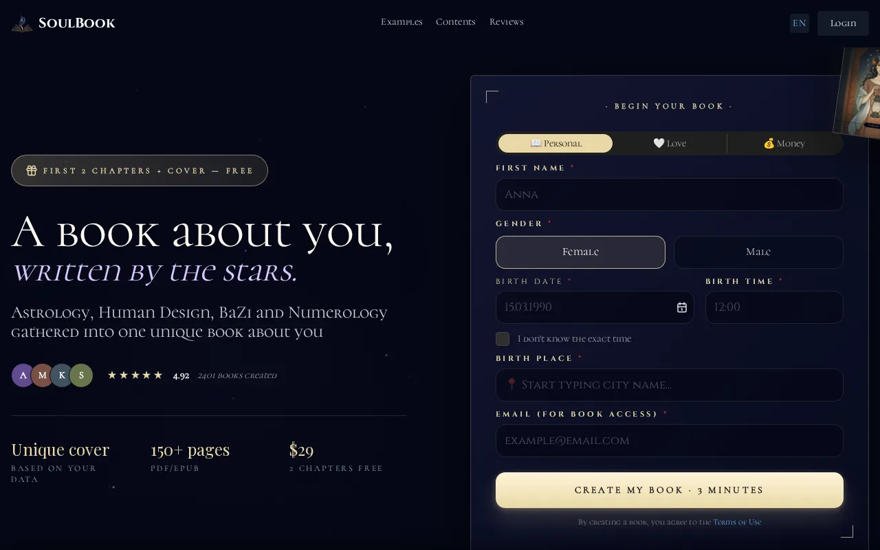 SoulBook — preview screenshot
