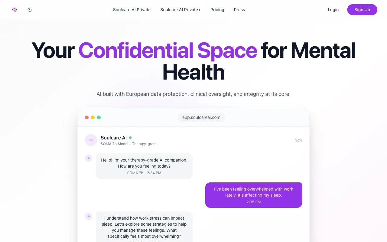 SoulcareAI — preview screenshot