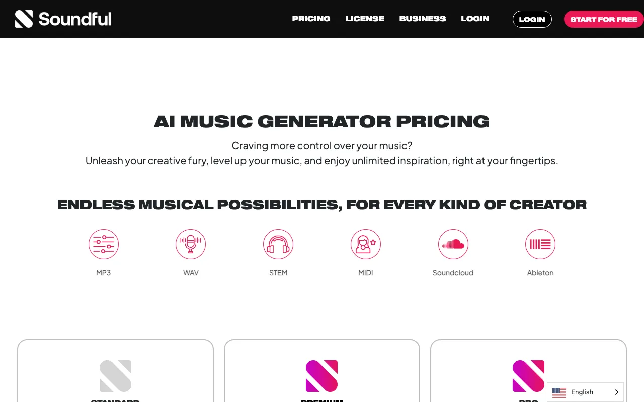 Soundful — pricing page