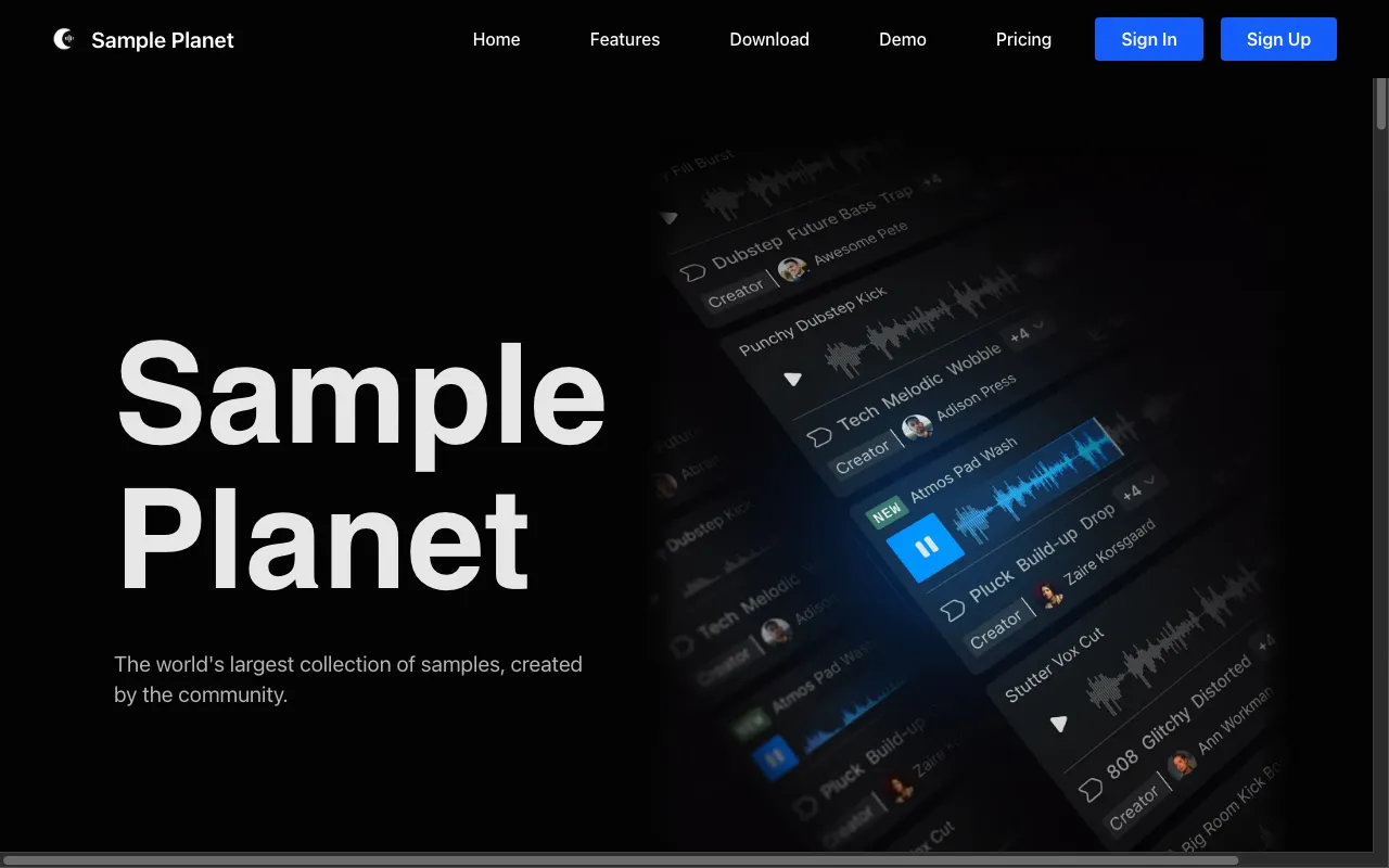 Sample Planet — pricing page