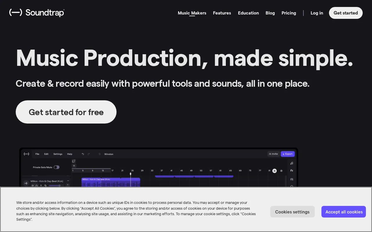Soundtrap — preview screenshot