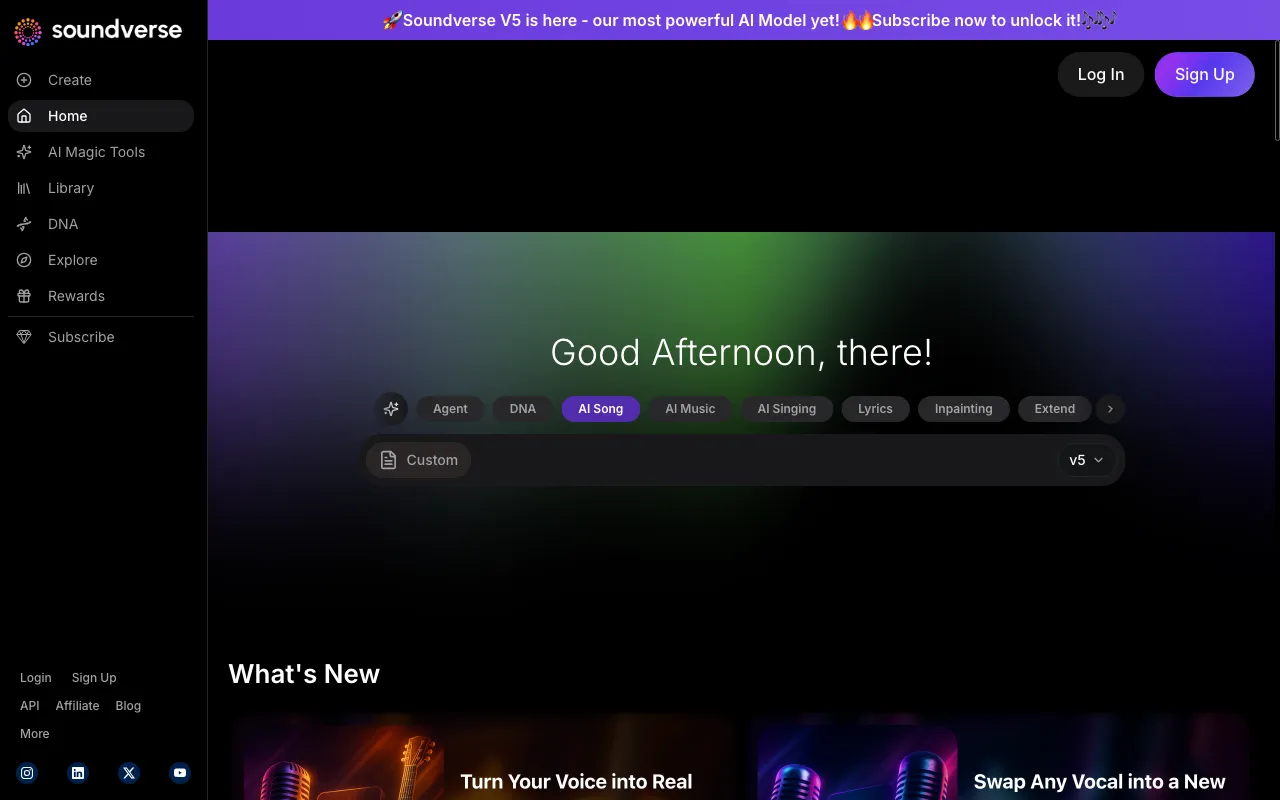 SoundVerse AI — preview screenshot