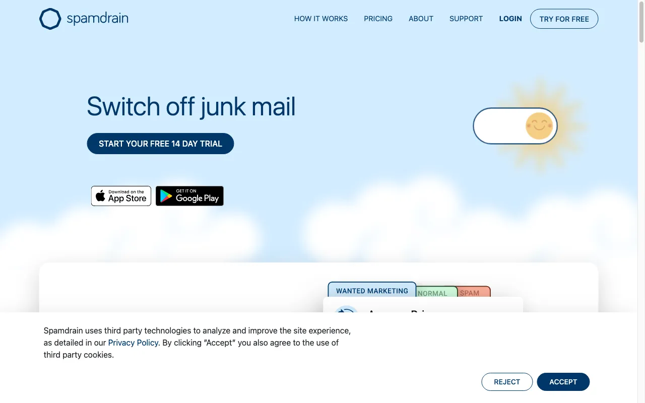 Spamdrain antispam — preview screenshot