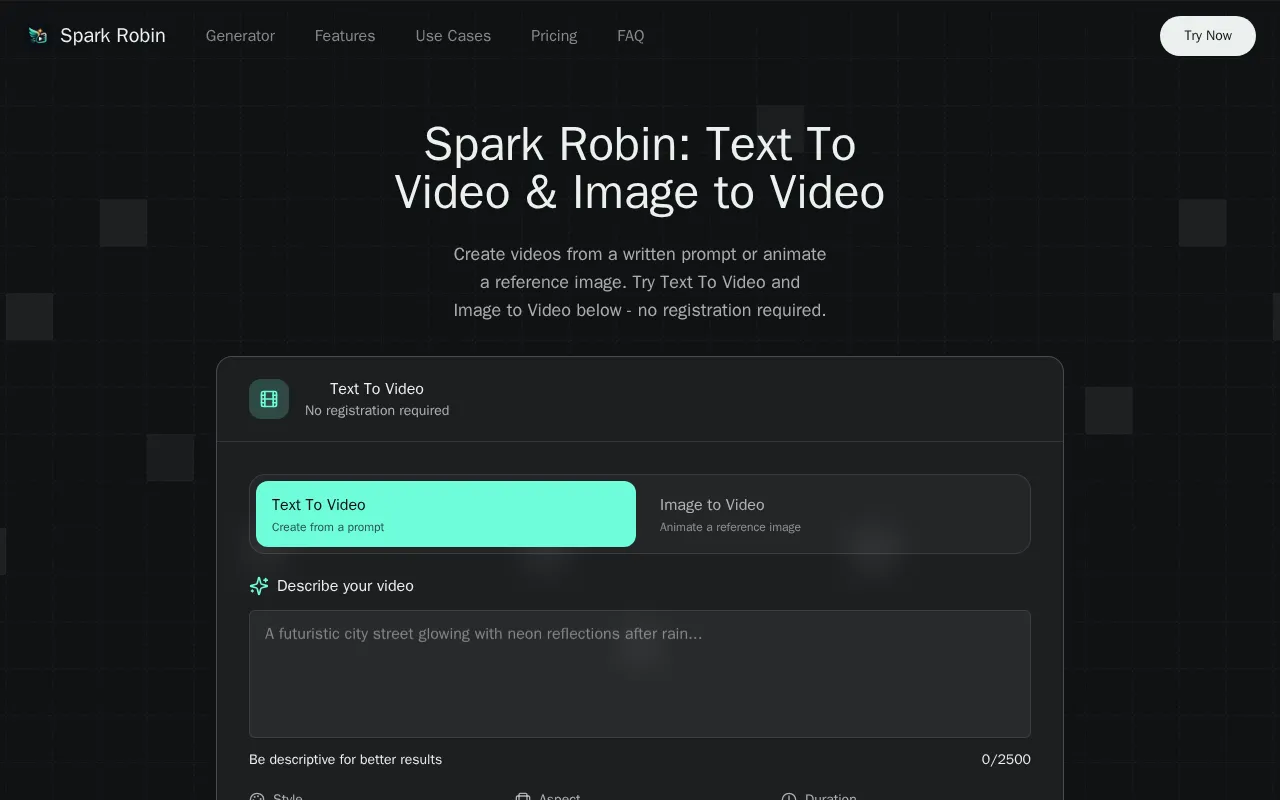 Spark Robin — preview screenshot
