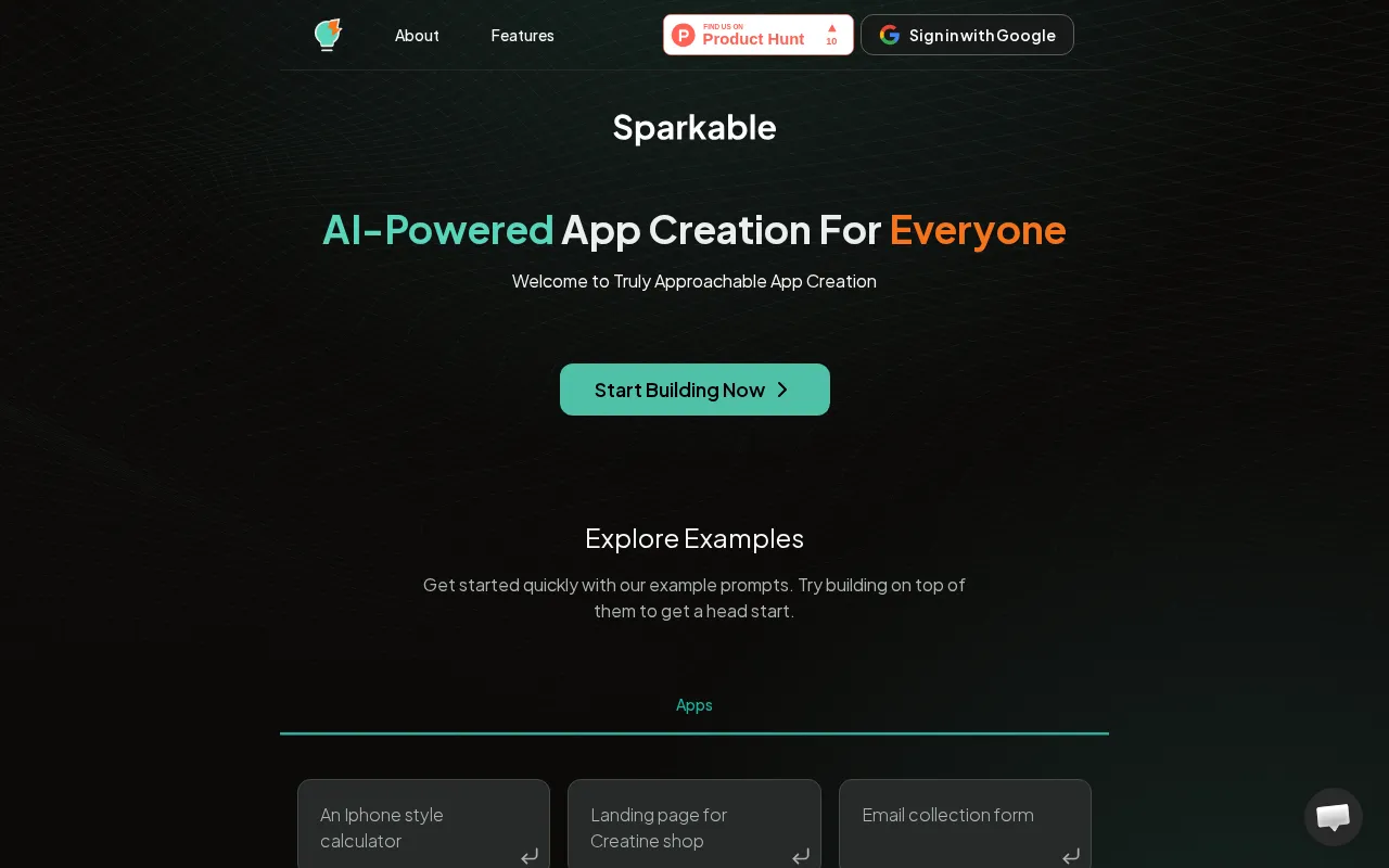 sparkableai.com — preview screenshot