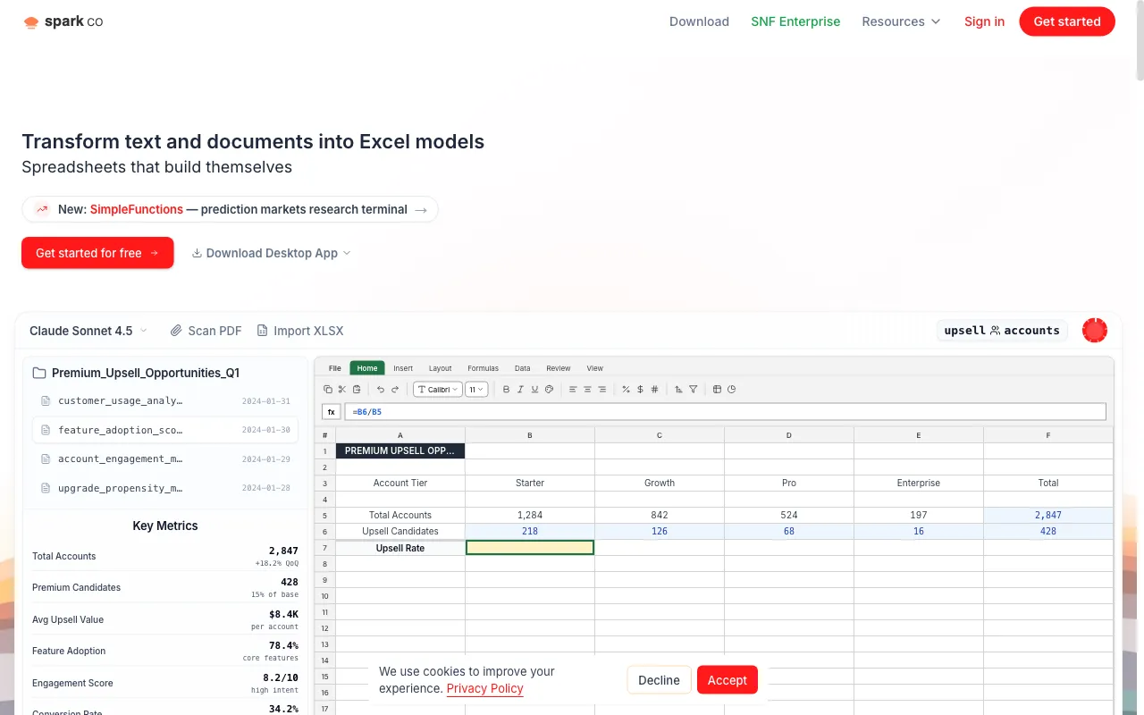 Sparkco AI Sheets — preview screenshot