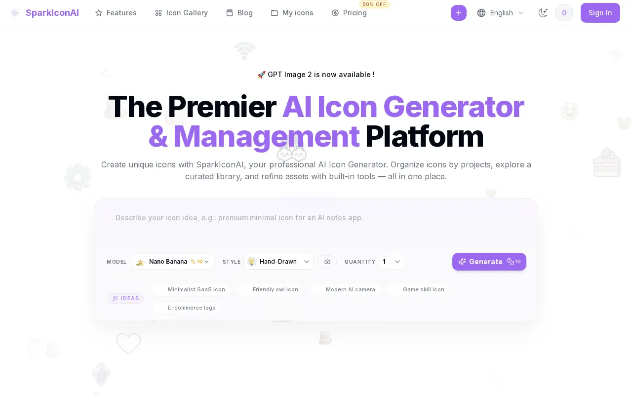 SparkIcon AI — preview screenshot