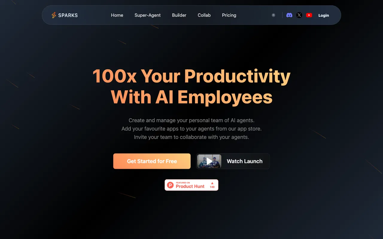 Sparks AI — preview screenshot