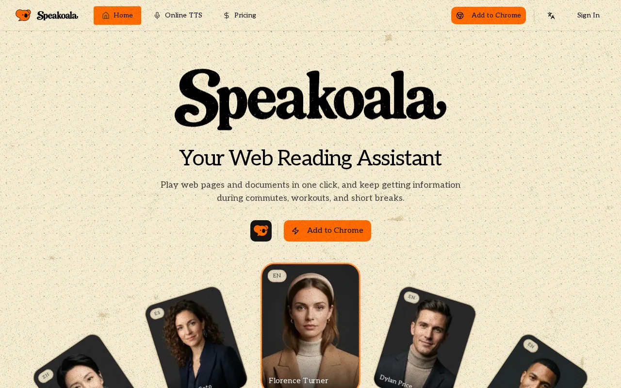 Speakoala — preview screenshot