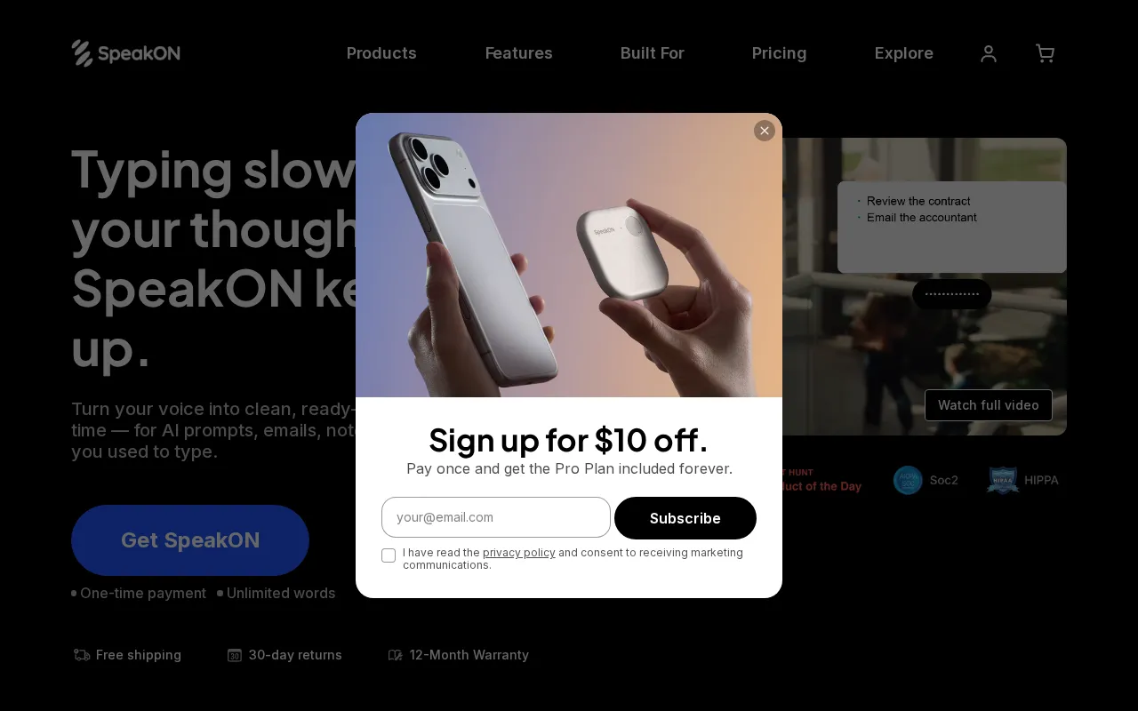 SpeakON — preview screenshot