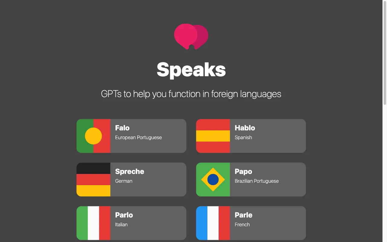 Speaks — preview screenshot