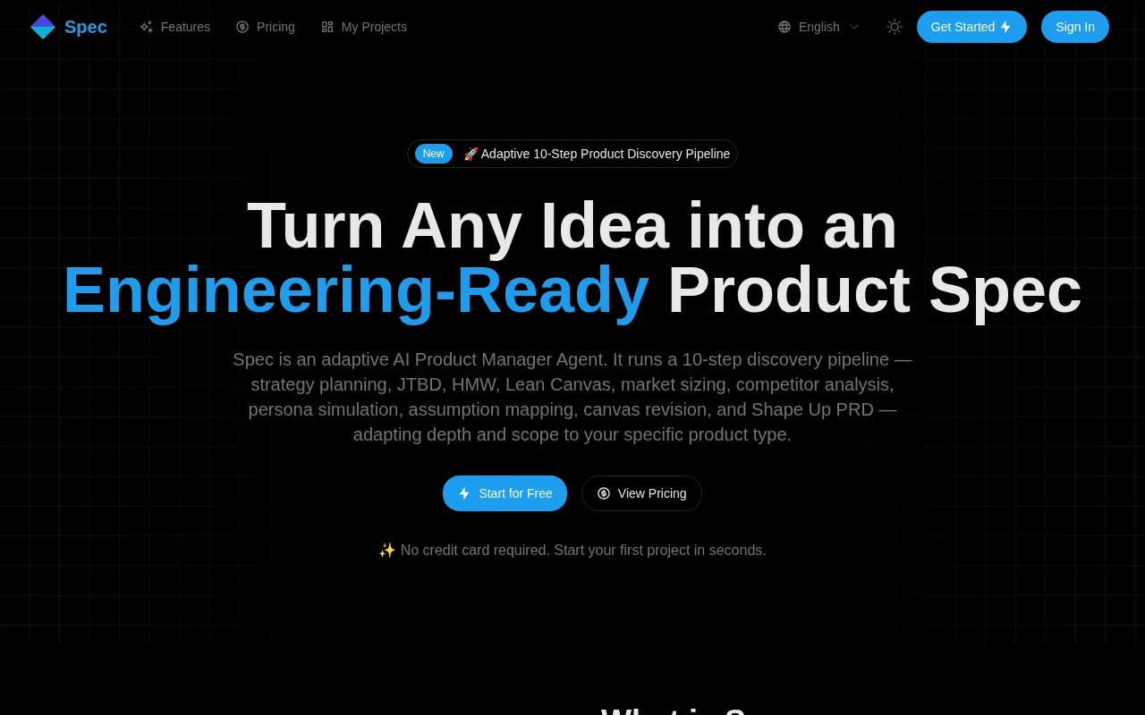 Spec — preview screenshot