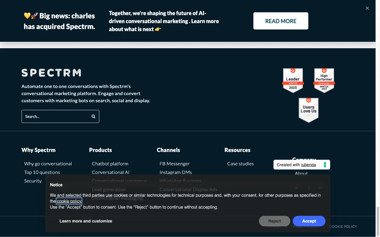 spectrm.io — preview screenshot