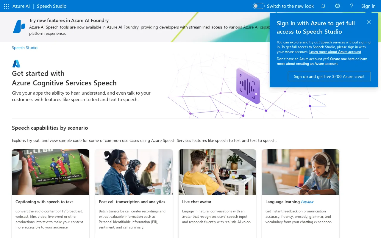 Speech Studio — preview screenshot