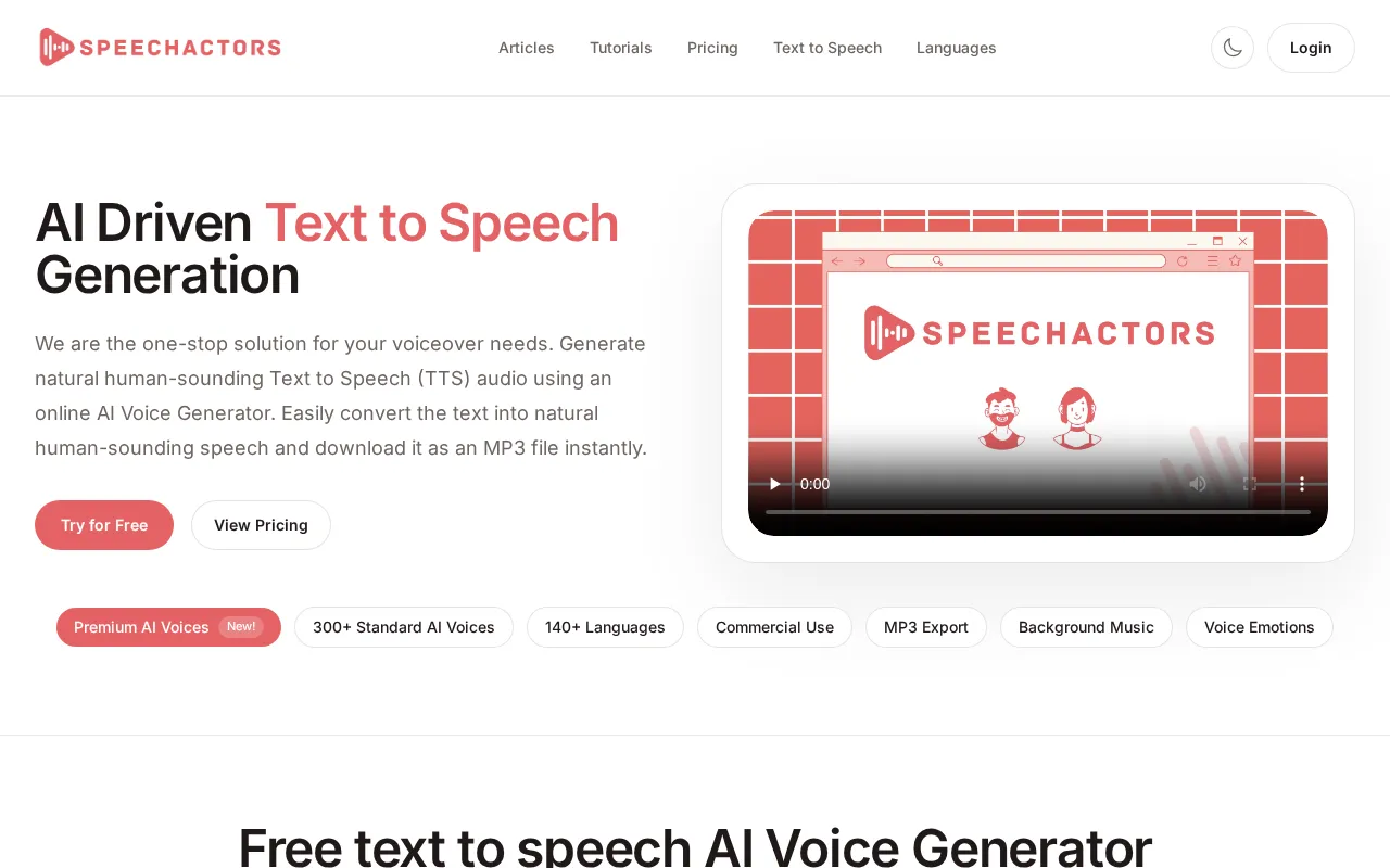 Speechactors — preview screenshot