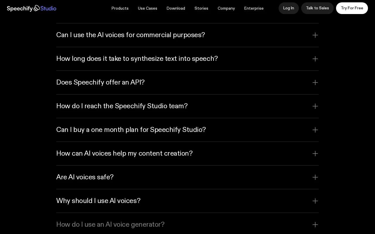 Speechify Studio — preview screenshot