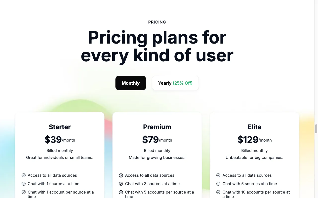 Sphinx Mind — pricing page