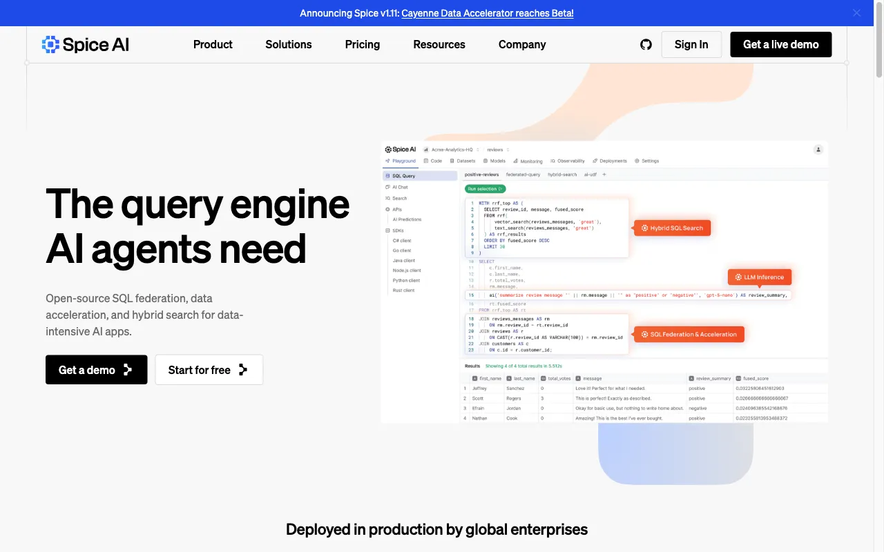 Spice.ai — preview screenshot