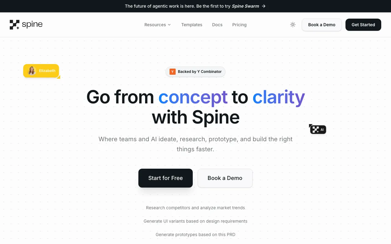 Spine — preview screenshot