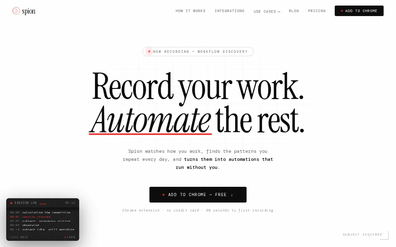 Spion — preview screenshot