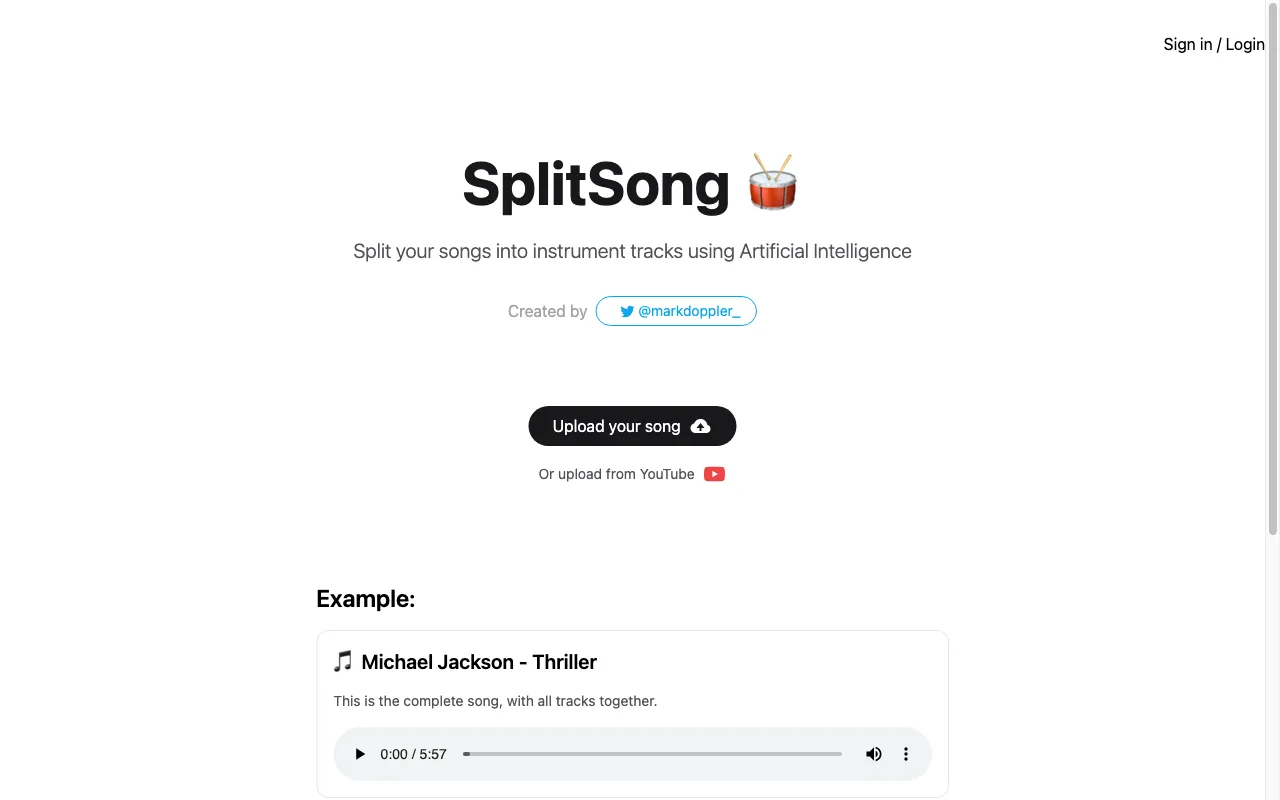 SplitSong.com — preview screenshot