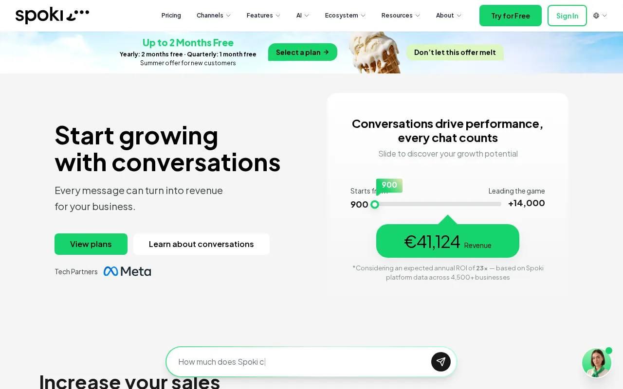 Spoki — pricing page